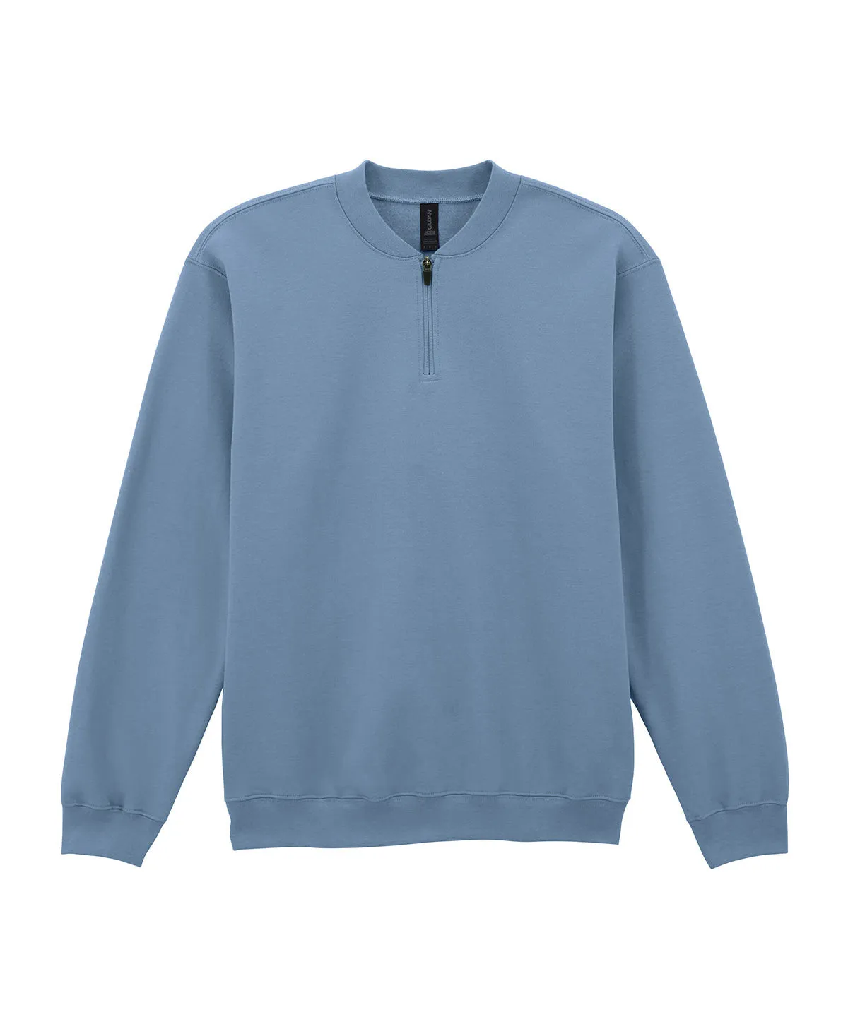 Yarn Dyed Fabric Base Coverage Softstyle Midweight Quarter Zip Sweatshirt | STONE BLUE