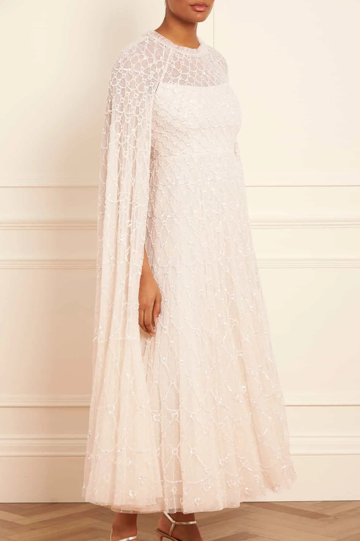 Casual maxi dress Heart Lattice Ankle Gown