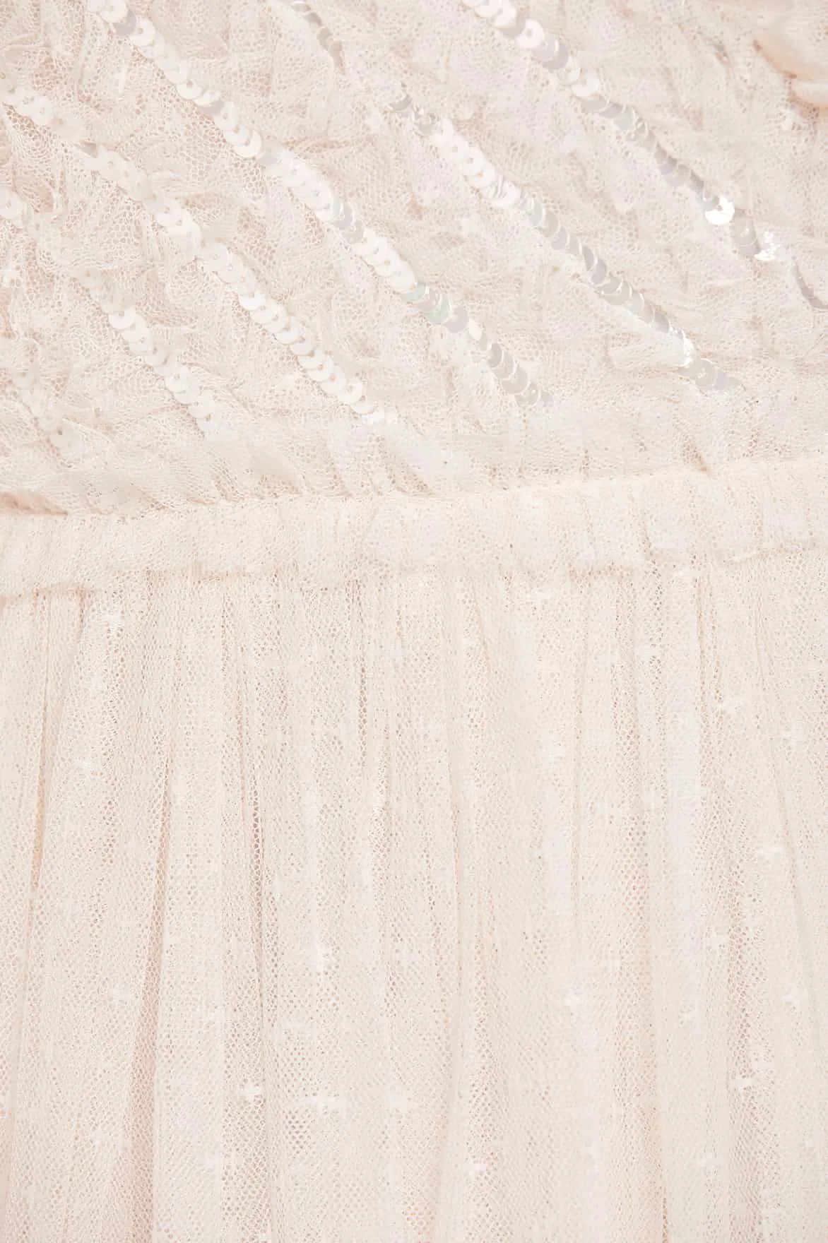 Spiral Sequin Bodice V-Neck Ankle Gown Dark Tones