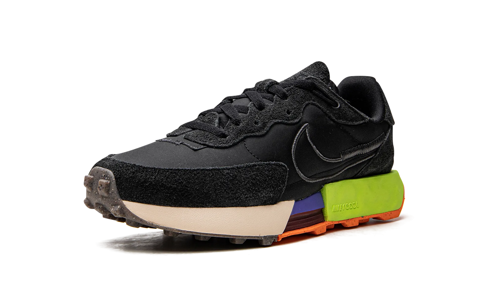 Double Stitch Technology colorful shoes FONTANKA WAFFLE WMNS "Black Volt"