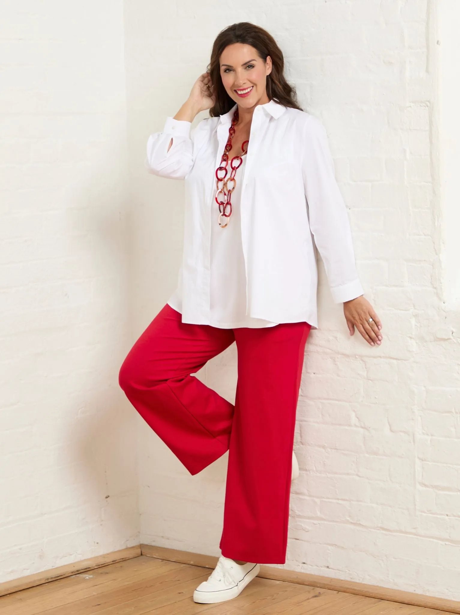 Rita Ponte Di Roma Trouser - Red Active Motion