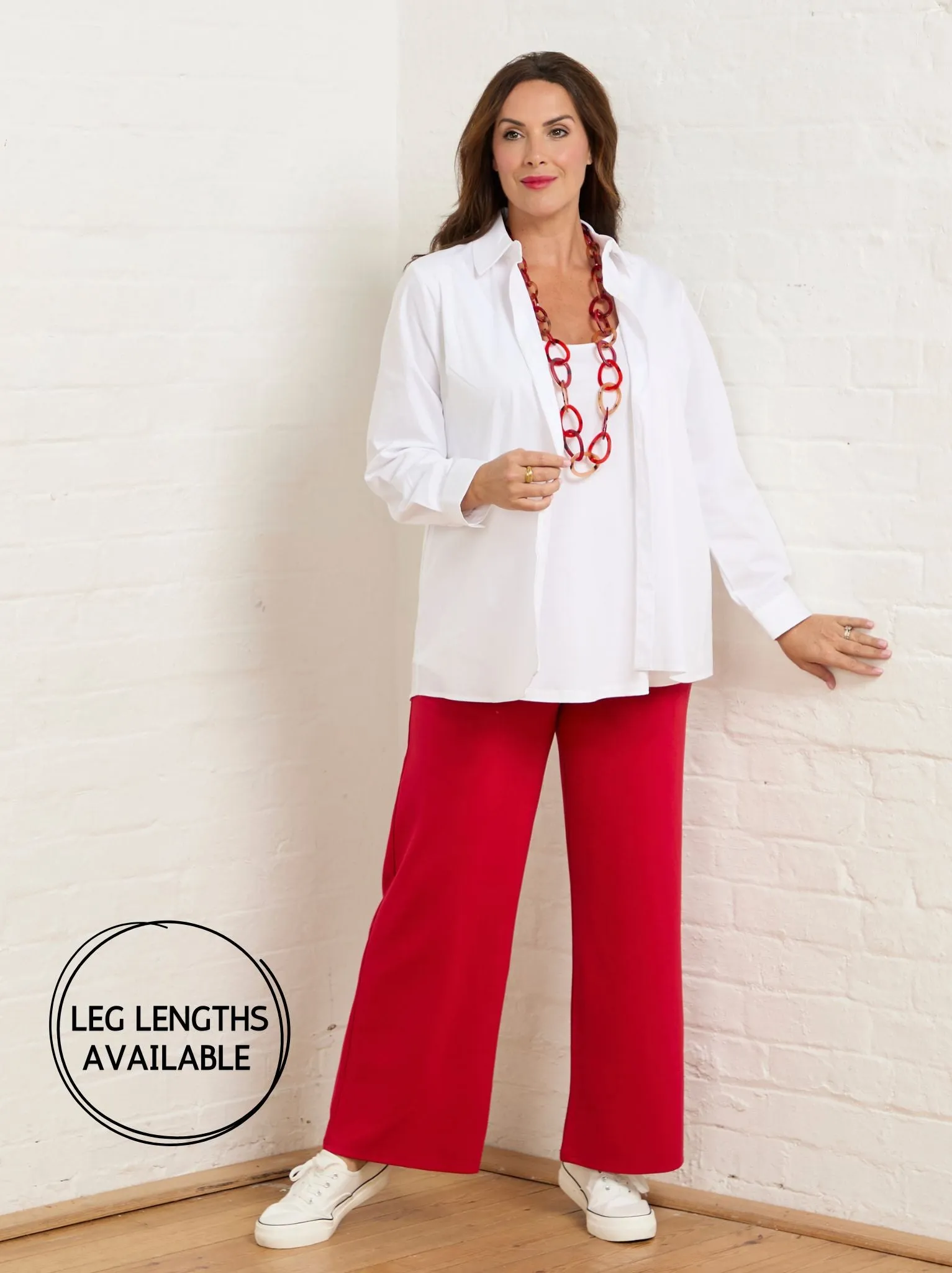 Rita Ponte Di Roma Trouser - Red Flexible Seam