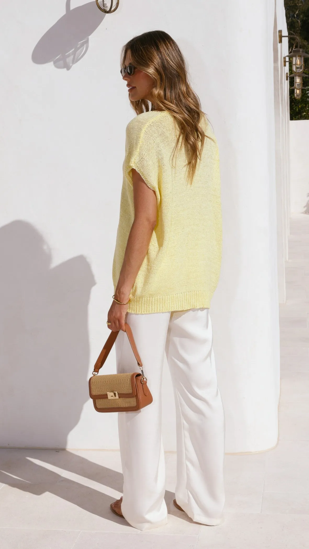 Ethical Mode NonSlipTrim Stelaria Knit Top - Yellow