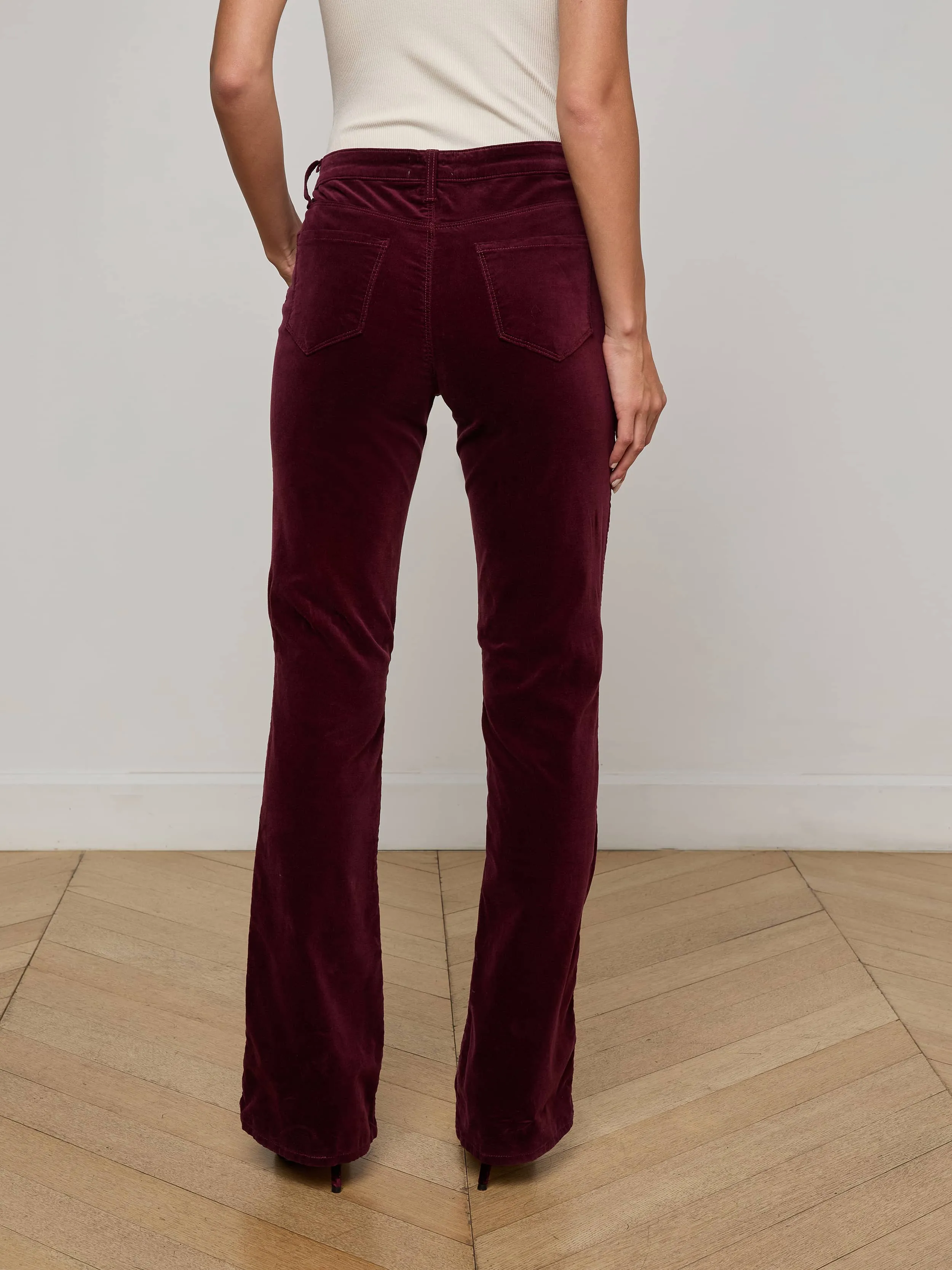 Stevie Velvet Jean Versatile Waist Design Chic Design Look
