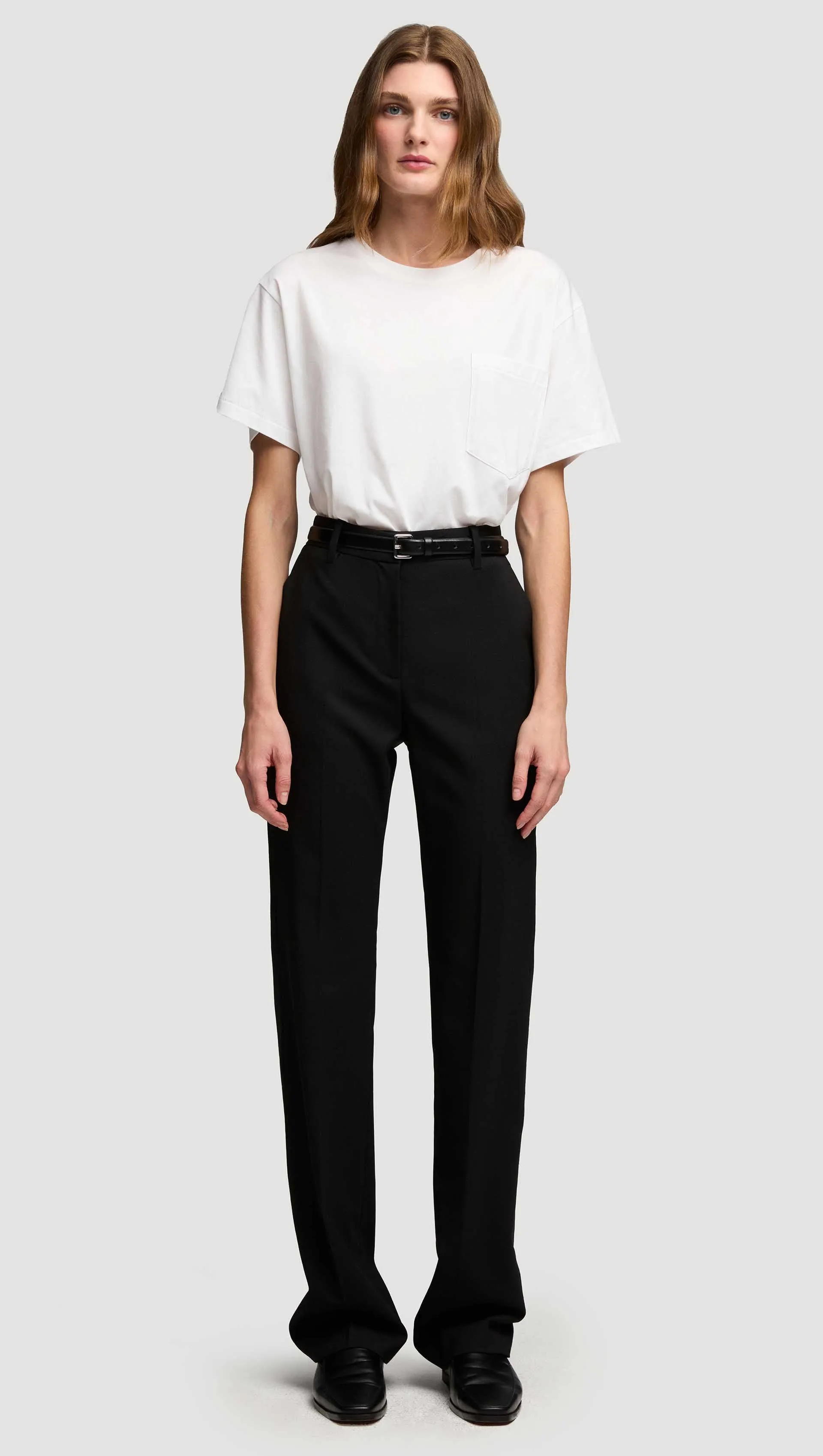 NonIrritatingSeams Straight Leg Trouser in Seasonless Wool | Black