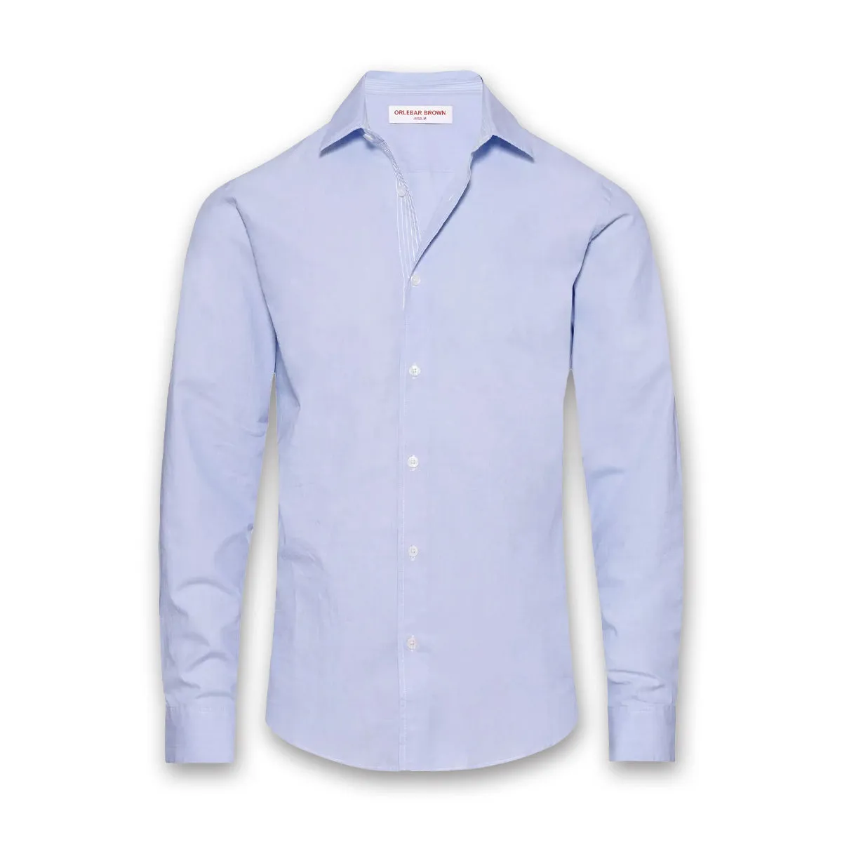 Orlebar Brown - Giles Chainstitch Shirt in Ice Blue/White Relaxed and Comfy Active Outfit Style