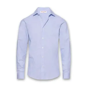 Orlebar Brown - Giles Chainstitch Shirt in Ice Blue/White Relaxed and Comfy Active Outfit Style