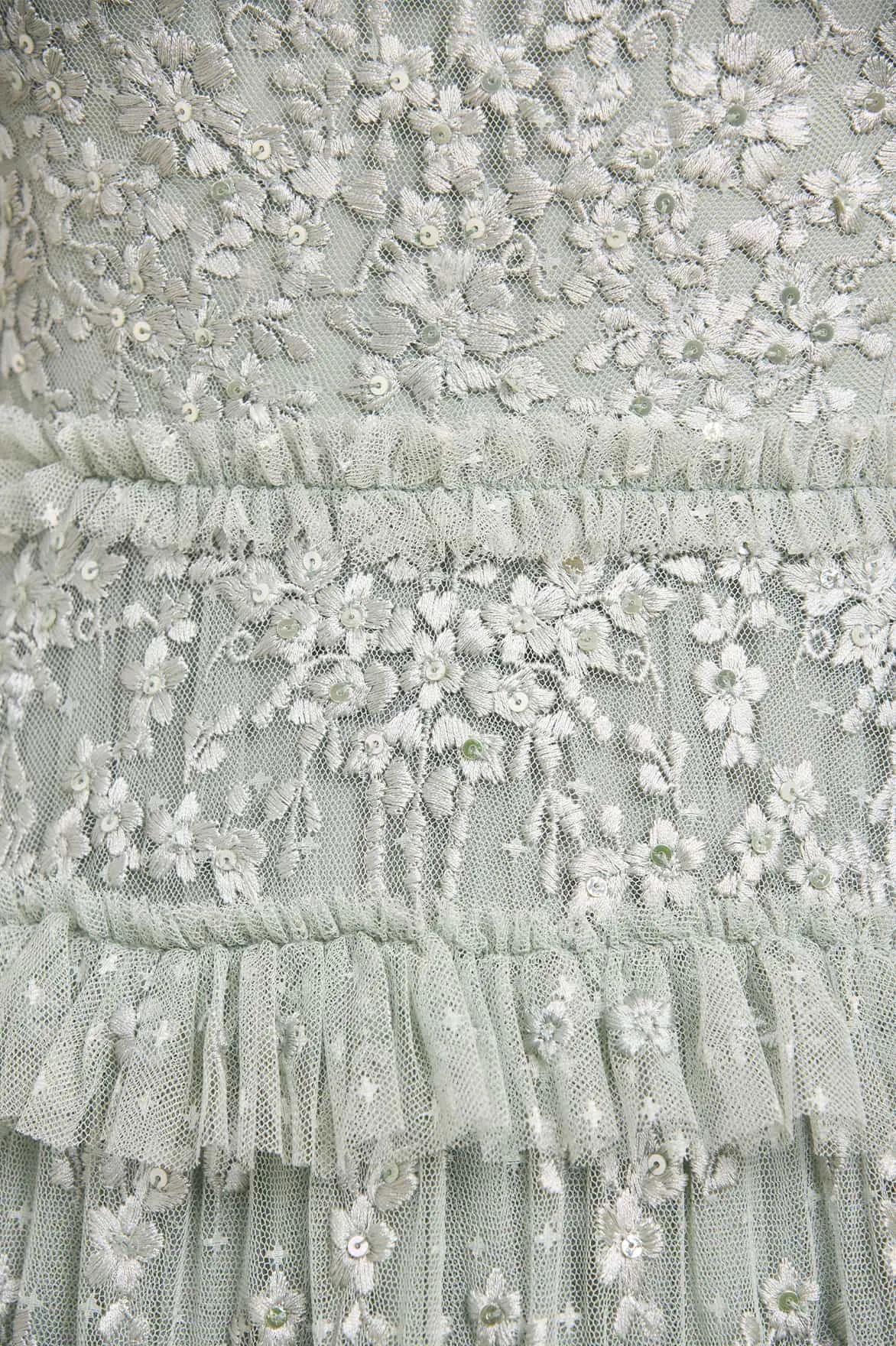 Clean Cut Blossom Lace Ankle Gown