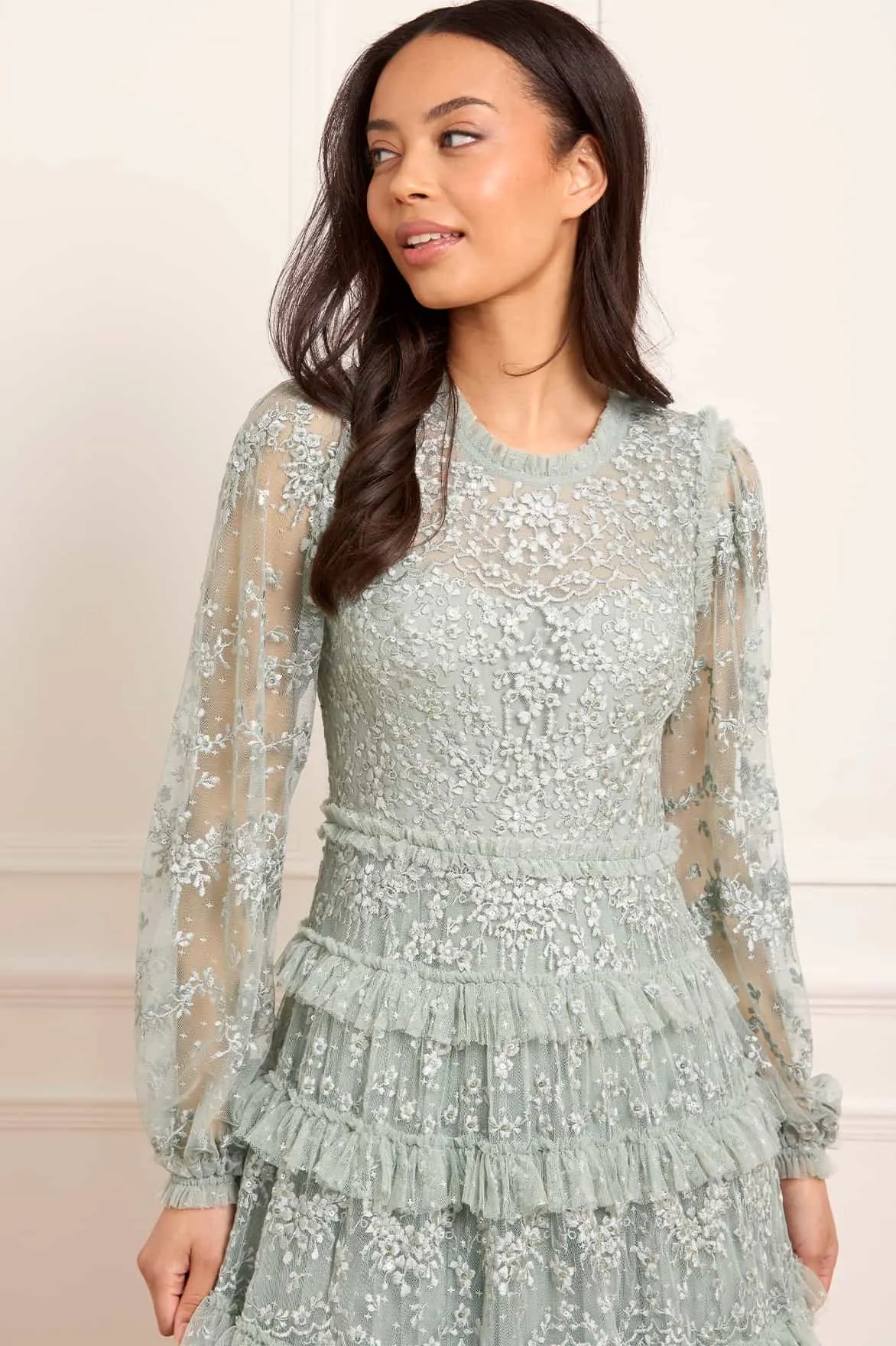 Cool Comfort FlatlockSeam Blossom Lace Ankle Gown