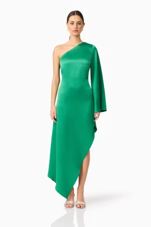 Evening Look Ameera One Soulder Hilo Gown in Green