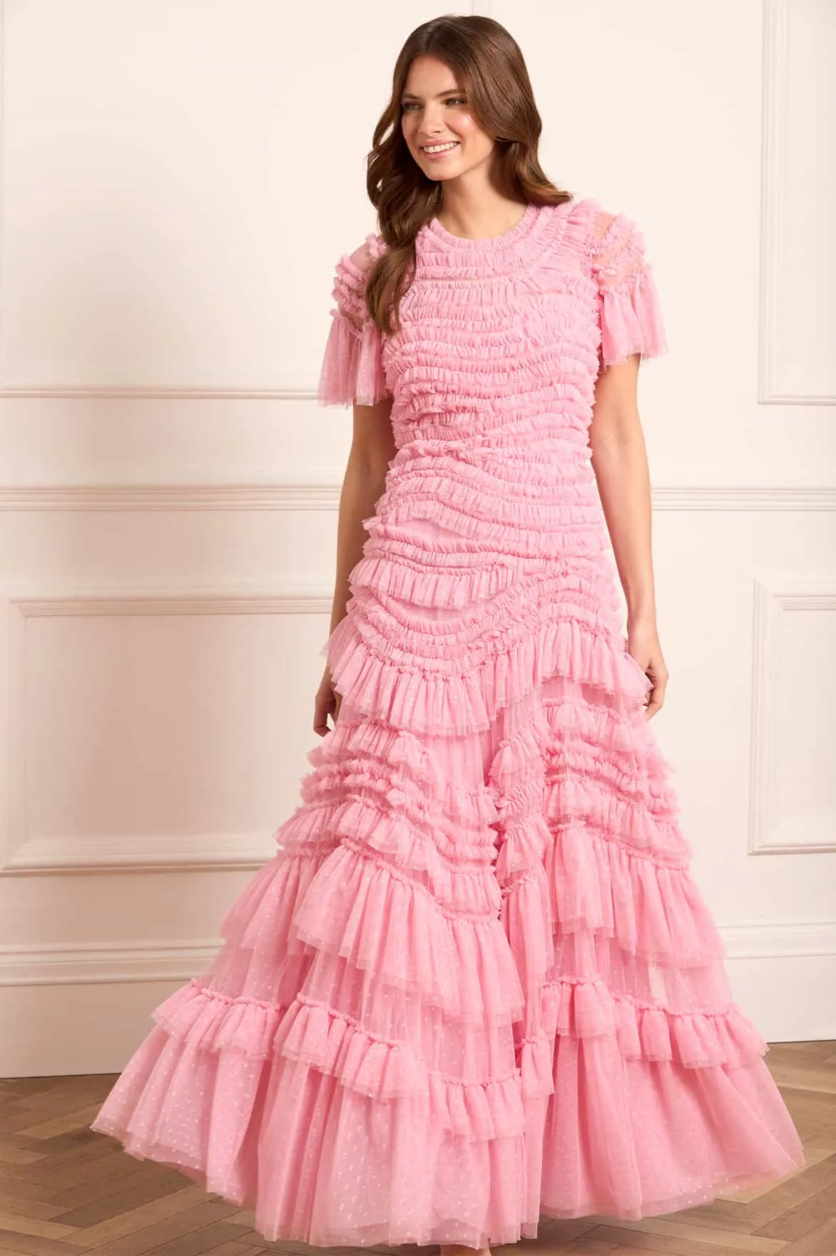 Wild Rose Short Sleeve Gown Smart Casual