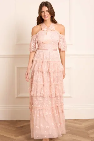 Kimono-Sleeve Primrose Gown