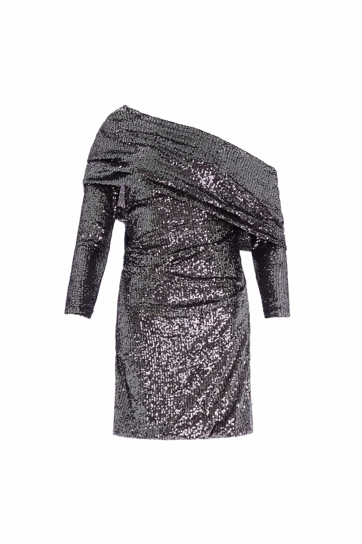 Nova One-Shoulder Micro Mini Dress Luxe Fabric