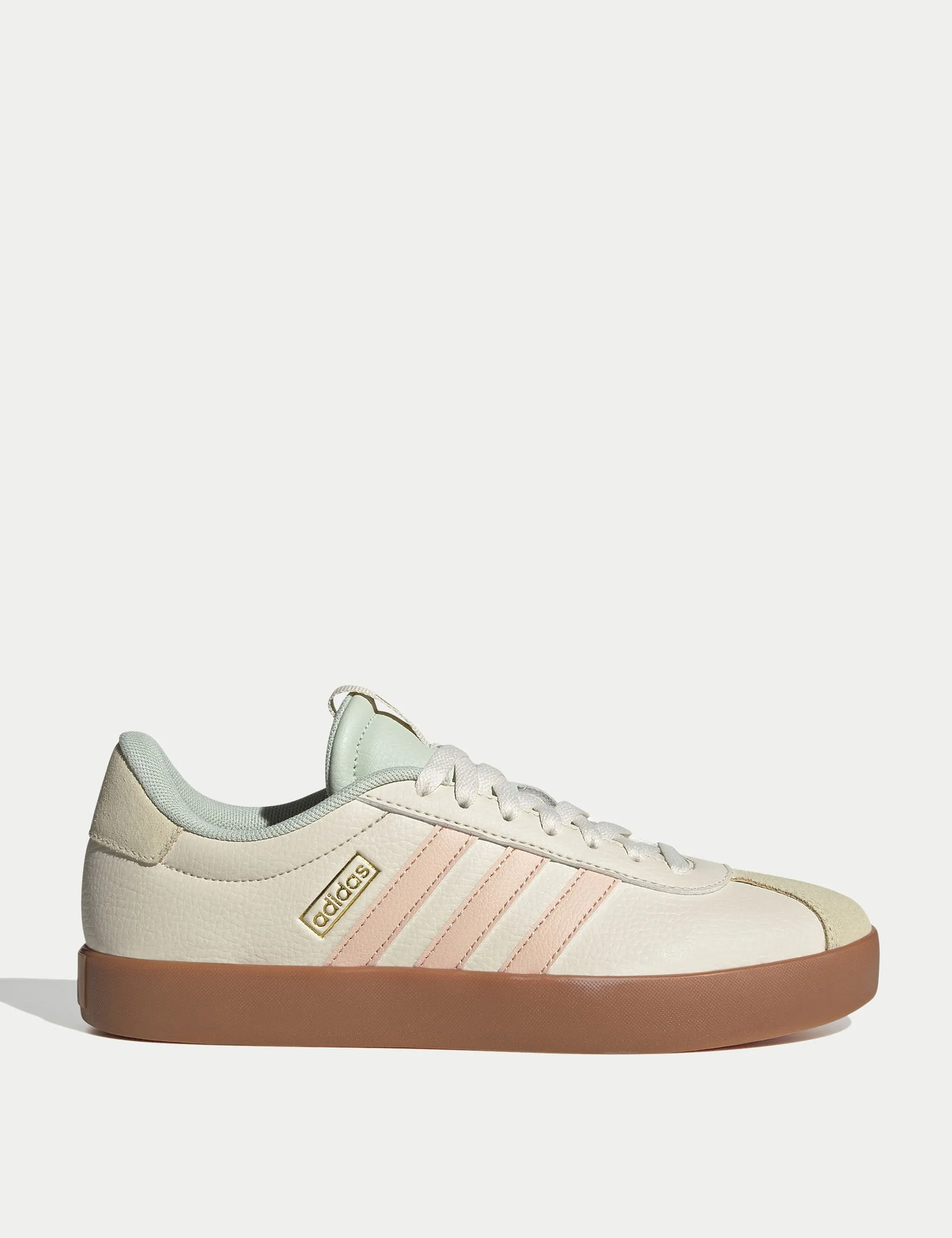 Street Motion Guide Hike VL Court 3.0 Shoes - Wonder White/Powder Coral/Linen Green