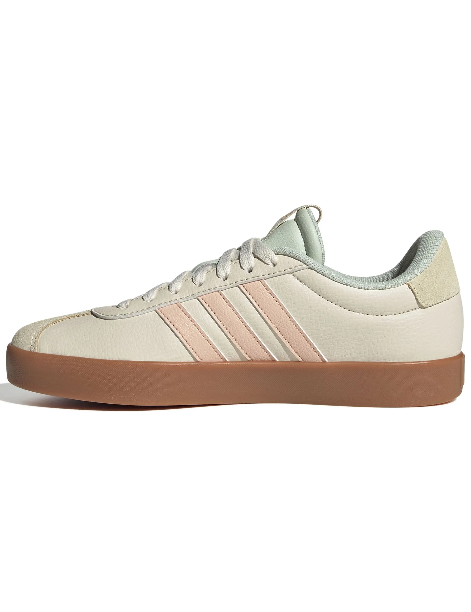 Fashion-Forward Look Running Shoes VL Court 3.0 Shoes - Wonder White/Powder Coral/Linen Green