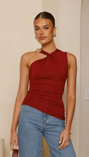 SkinFriendlyElastic Emerson Top - Burgundy