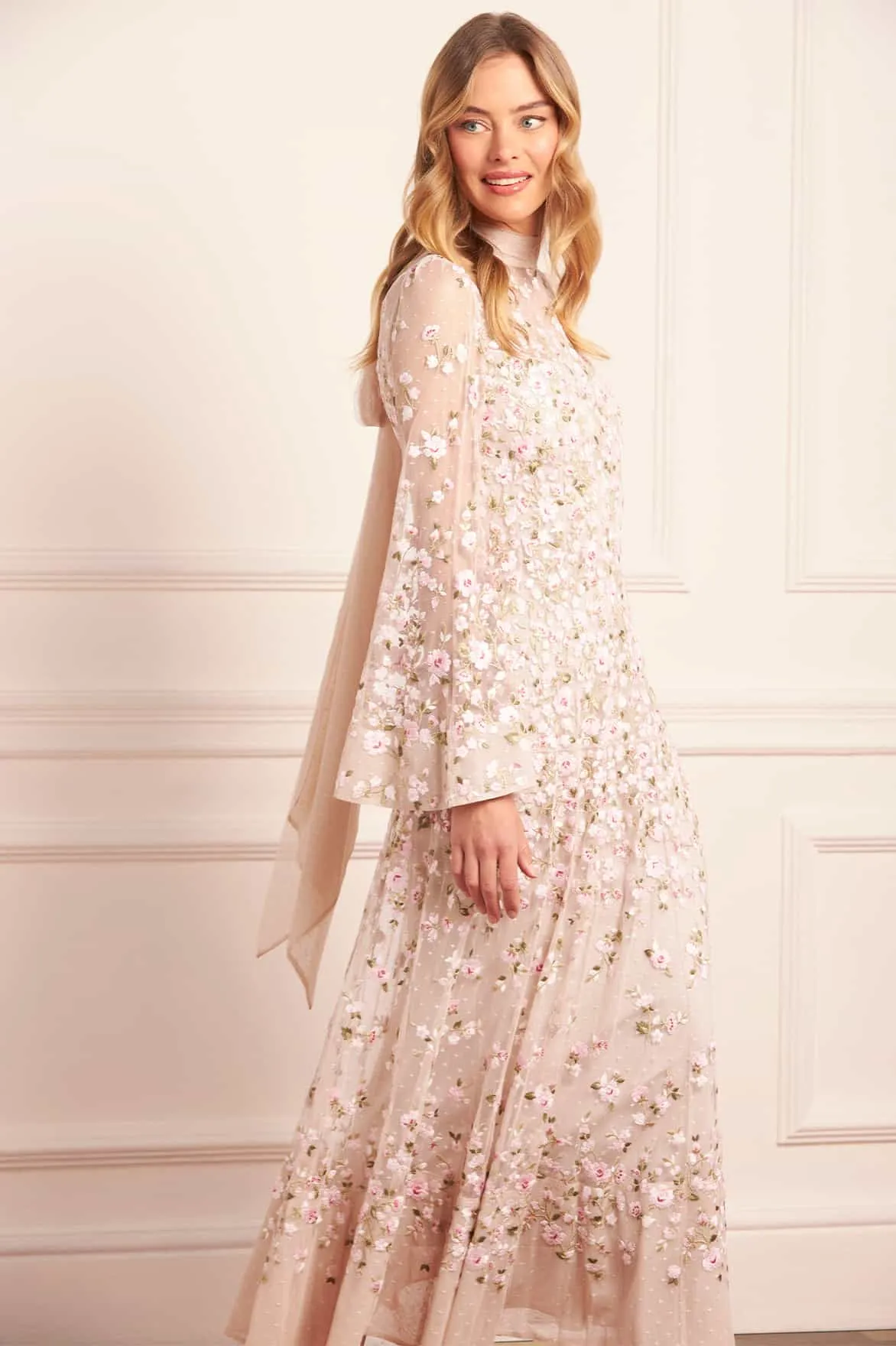 Sylvia Rose Long Sleeve Ankle Gown Stylish Feel Vacation Vibe