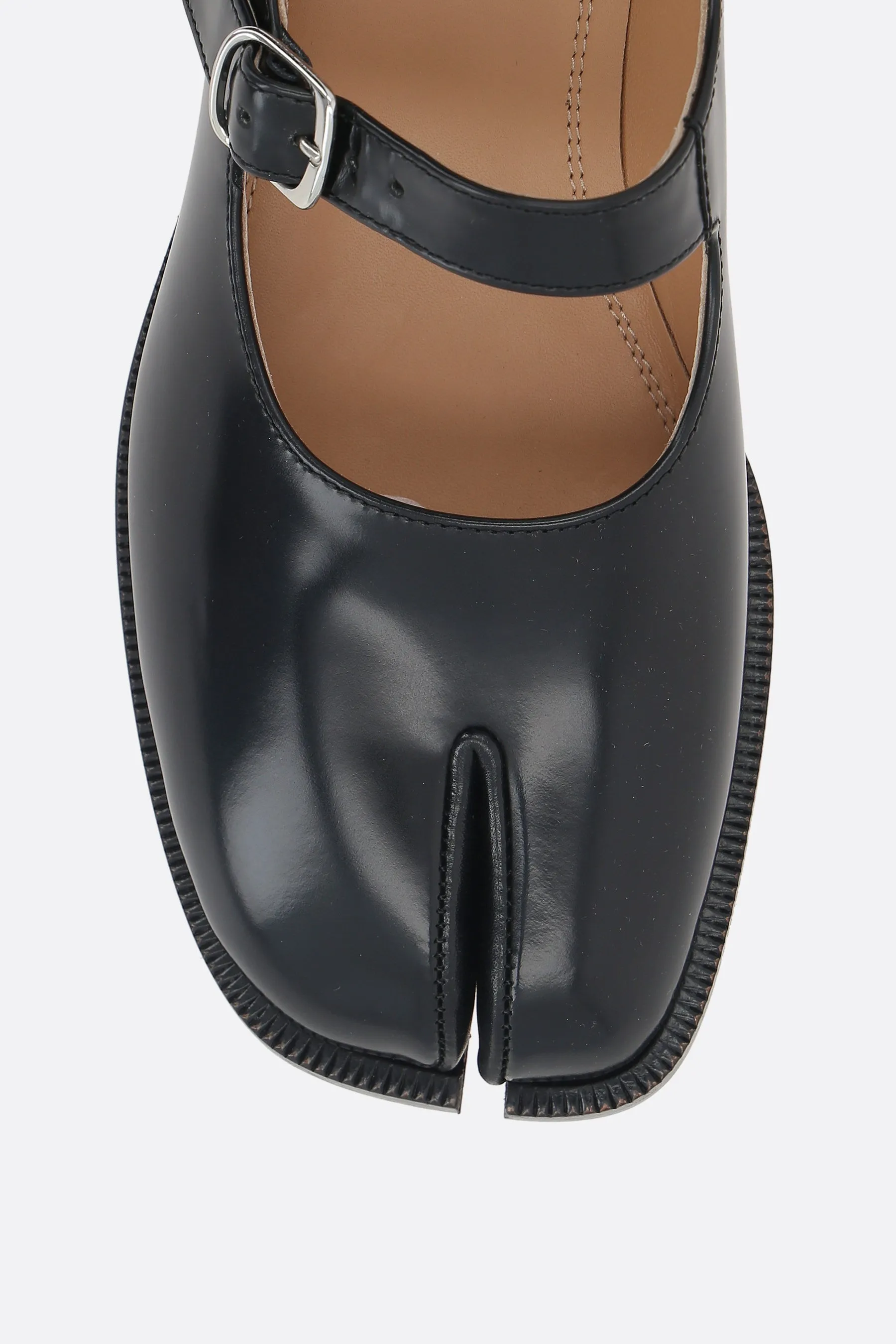 Extended Wear Comfort Tabi mary-jane ballerinas in brushed leather