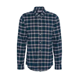 Barbour - Drumhill Tailored Fit Shirt in Classic Navy Reinforced Hemline