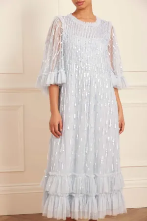 Work Appropriate Flattering Design Wear Sequin Dash Ballerina Dress