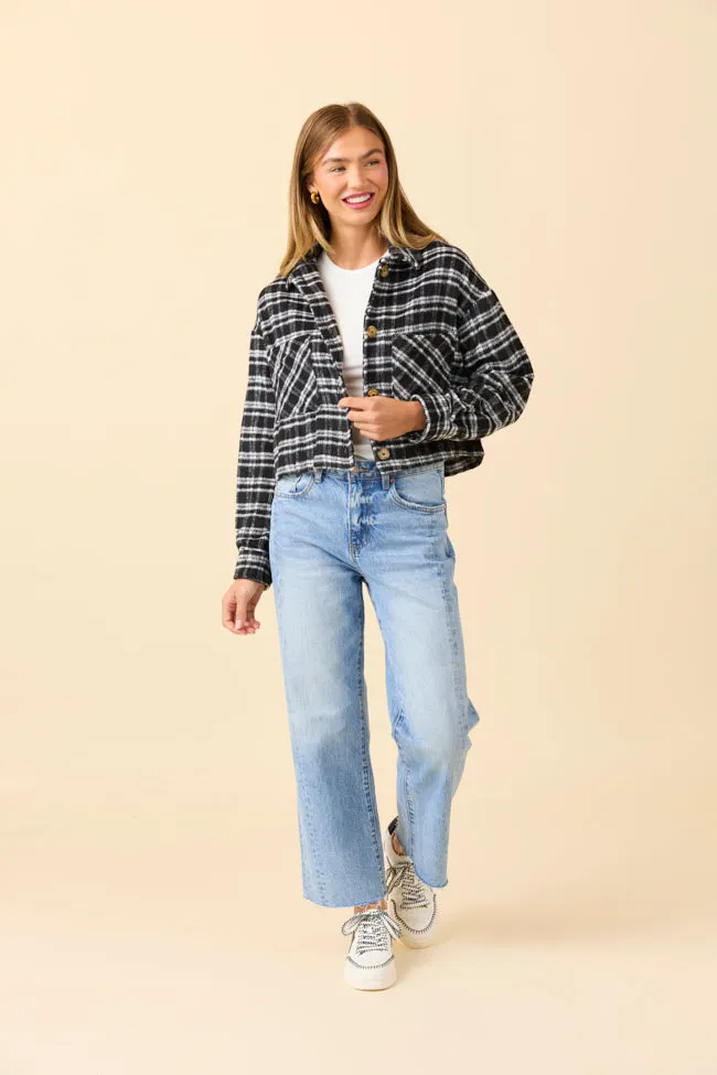 Gretchen Black Plaid Jacket Durable zipper pull
