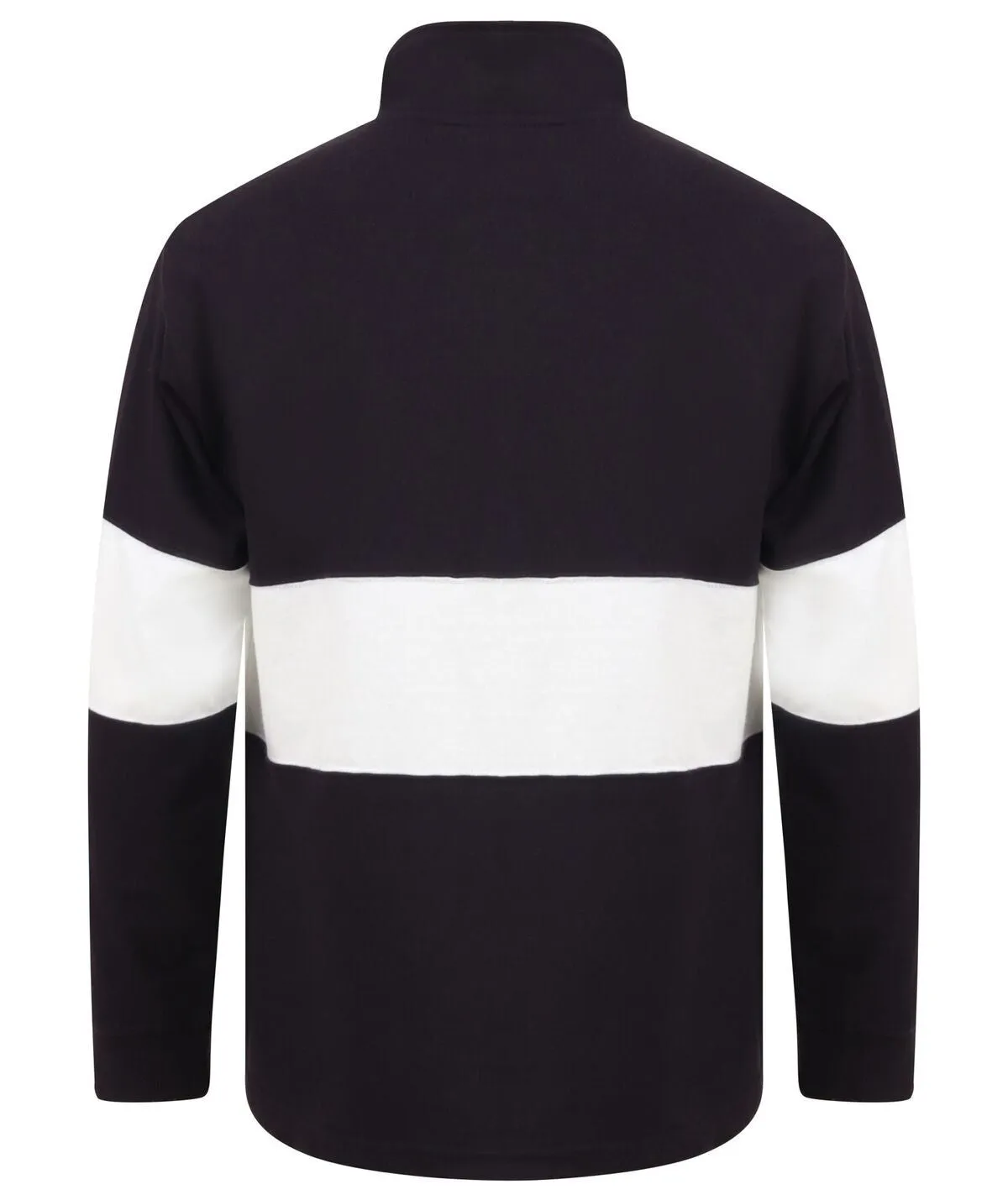 Panelled Quarter Zip | NAVY/WHITE Cozy Touch