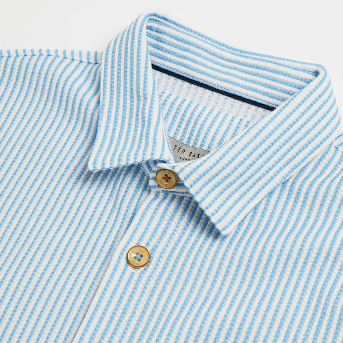 Essential Top Ted Baker - RAMENN SS Striped Shirt in Blue