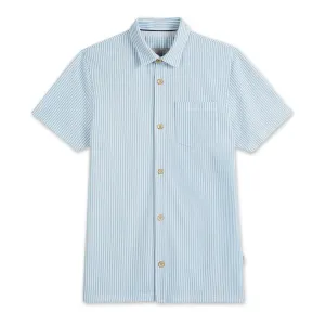 Ted Baker - RAMENN SS Striped Shirt in Blue Relaxed and Comfy Comfort Stretch