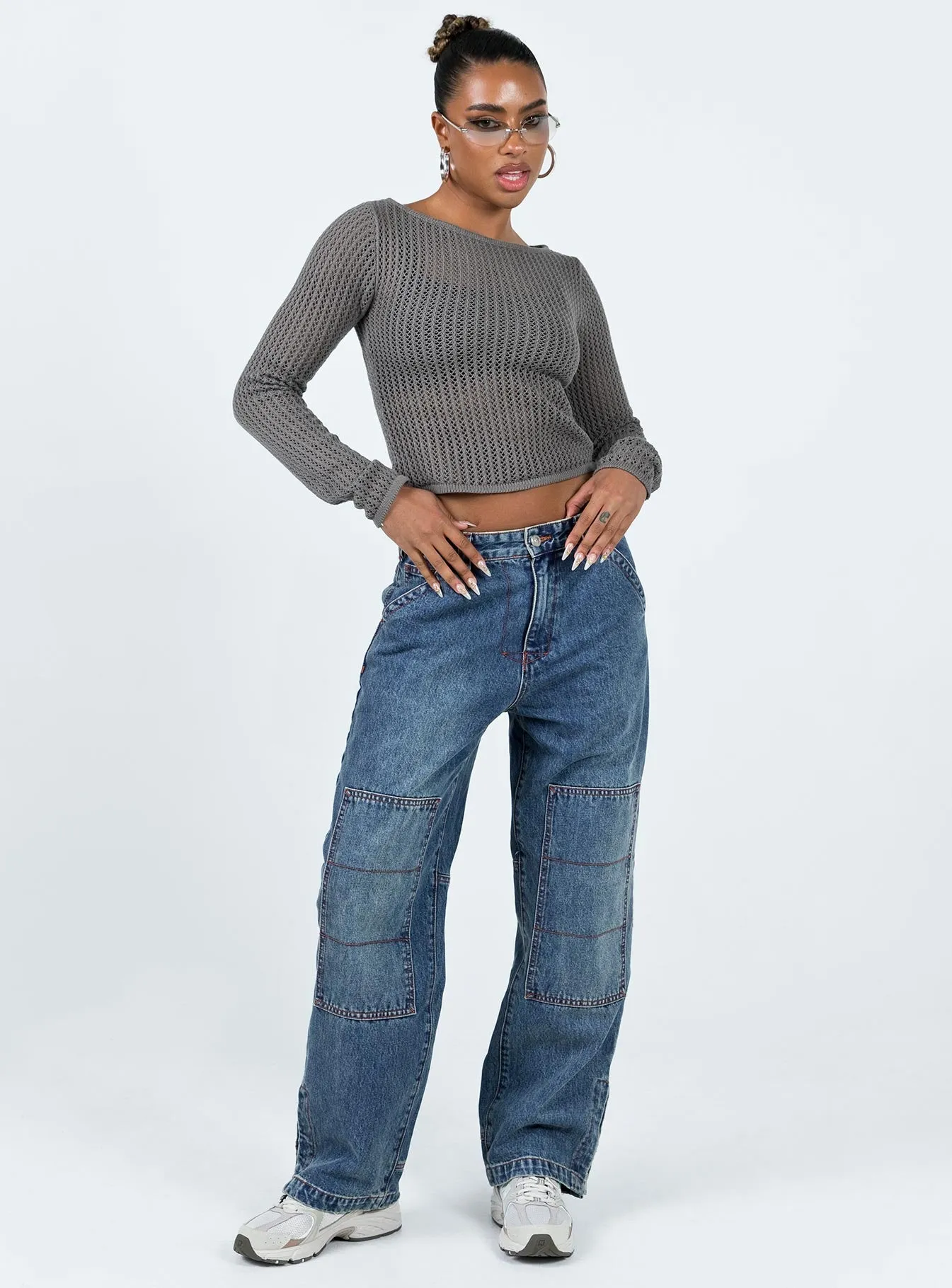 Tein Low Waist Jeans Dark Denim Date Night Sustainable