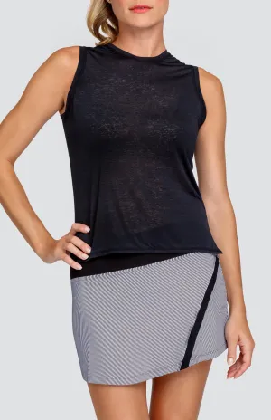 Amira Tank - Onyx Black - FINAL SALE Smooth Flatlock Stitching
