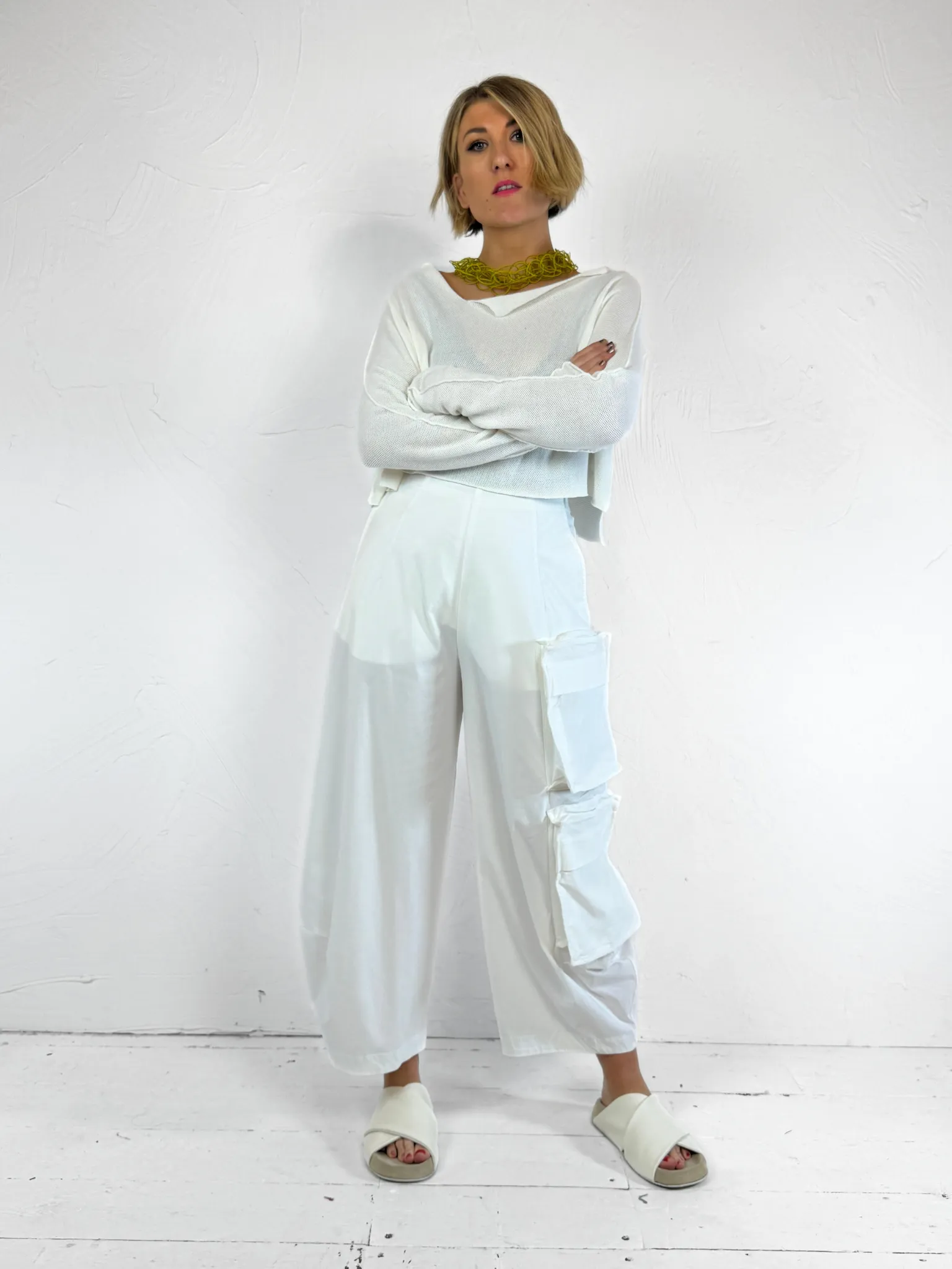 Rundholz Cargo Trousers Off White Rest Easy Layering Piece