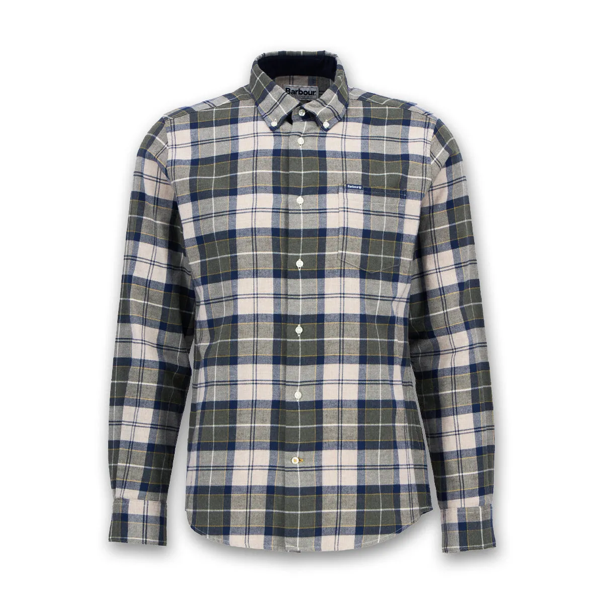 Basic Layering Barbour - Fortrose Tailored Shirt in Forest Mist