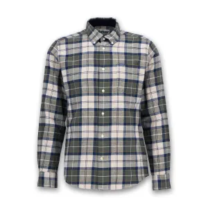 Basic Layering Barbour - Fortrose Tailored Shirt in Forest Mist