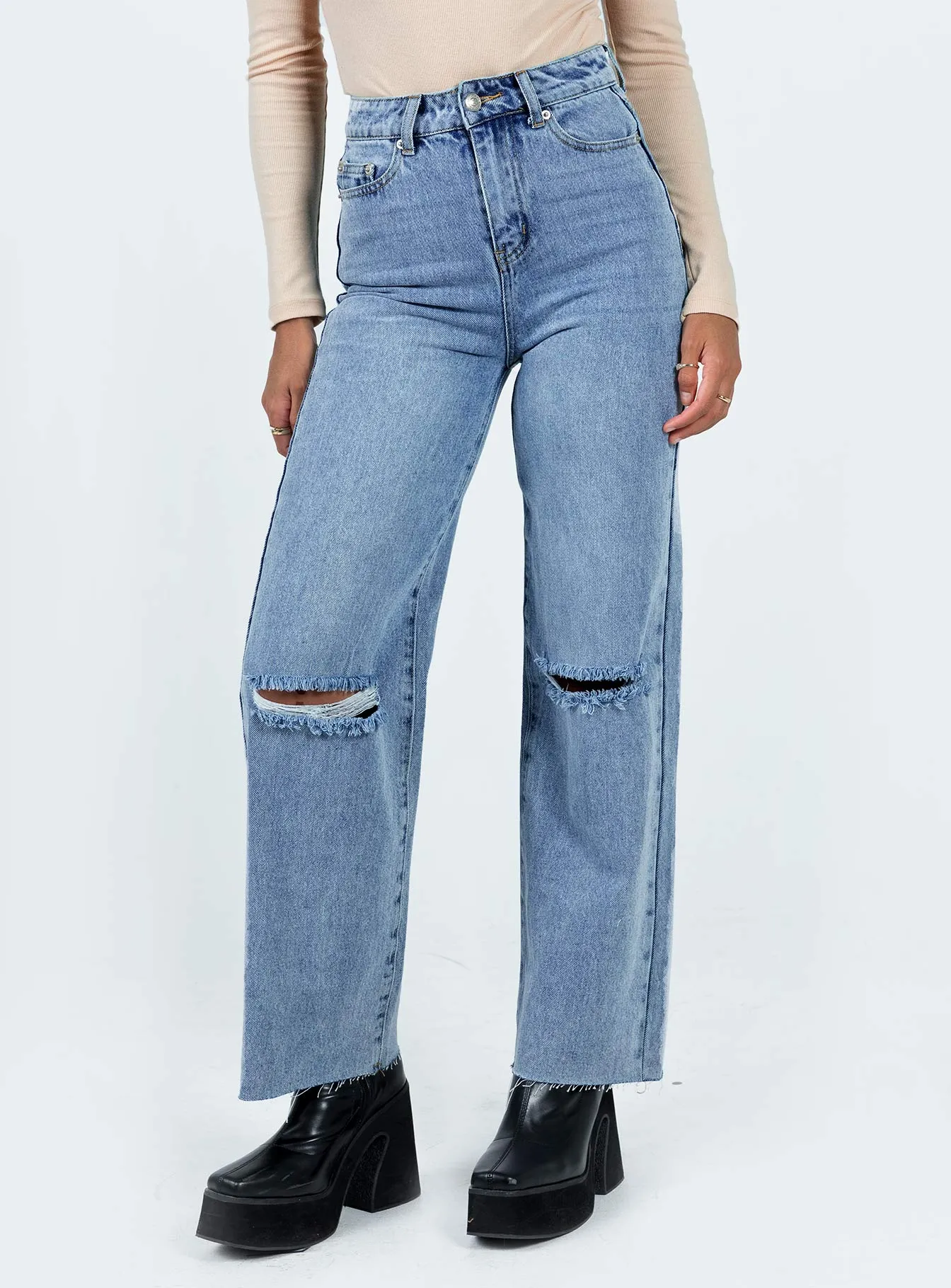 Chic Comfort Functional Style Thorne High Rise Straight Leg Jeans Denim