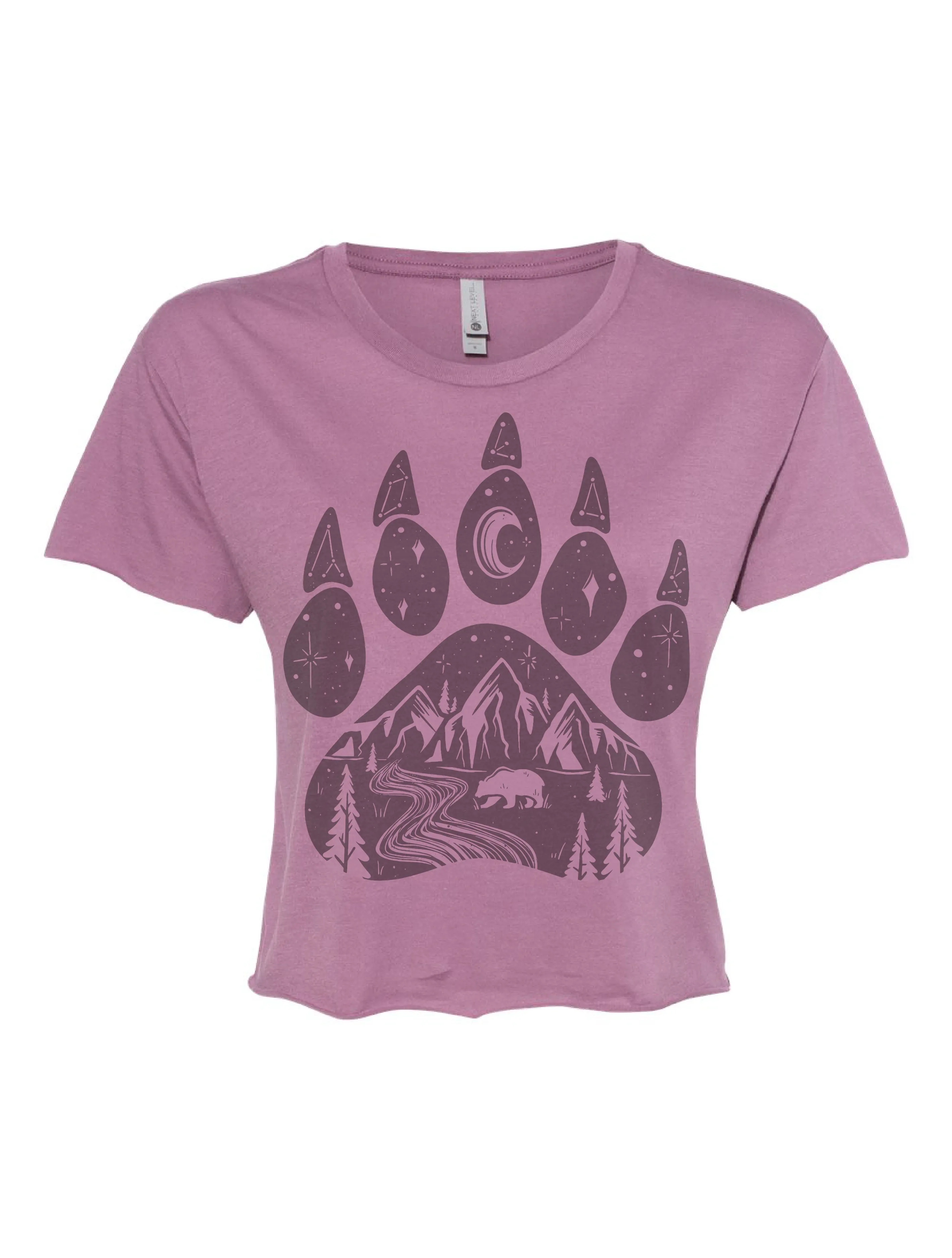 Bear Paw ?? Tonal ?? Cropped T-Shirt Smooth Finish Comfy Wear Fit