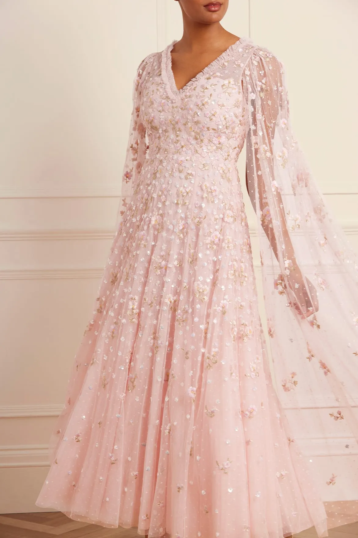 Dahlia Ditsy Ankle Gown Recycled-Material