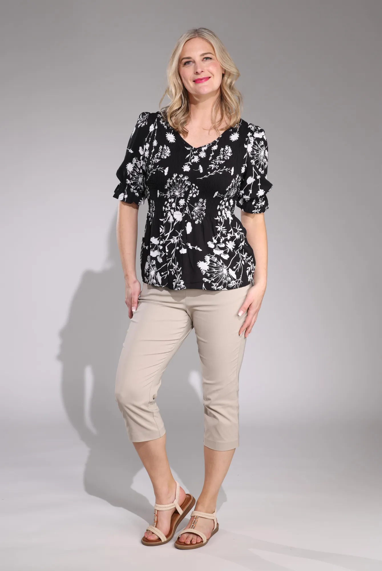 Mid Calf Pants | TAUPE | 7346C1 FadeResistantTreatment