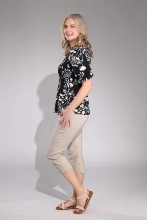 Mid Calf Pants | TAUPE | 7346C1 Seam-Free AbrasionResistant