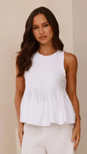 Clean Cut Virtue Top - White