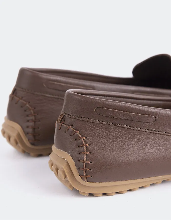 Nhuna Brown Leather Anti Fatigue Midsole