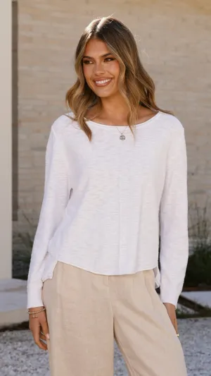 Sacha Top - White Busy Glow