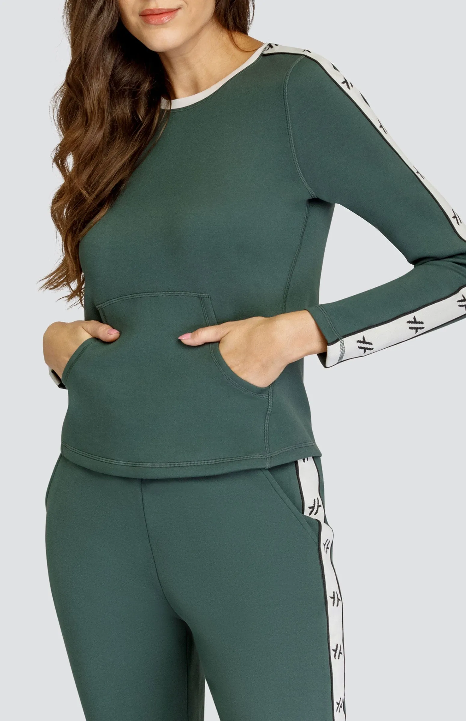 Sporty and Cool Sporty essentials Sampson Army Green Pullover - FINAL SALE