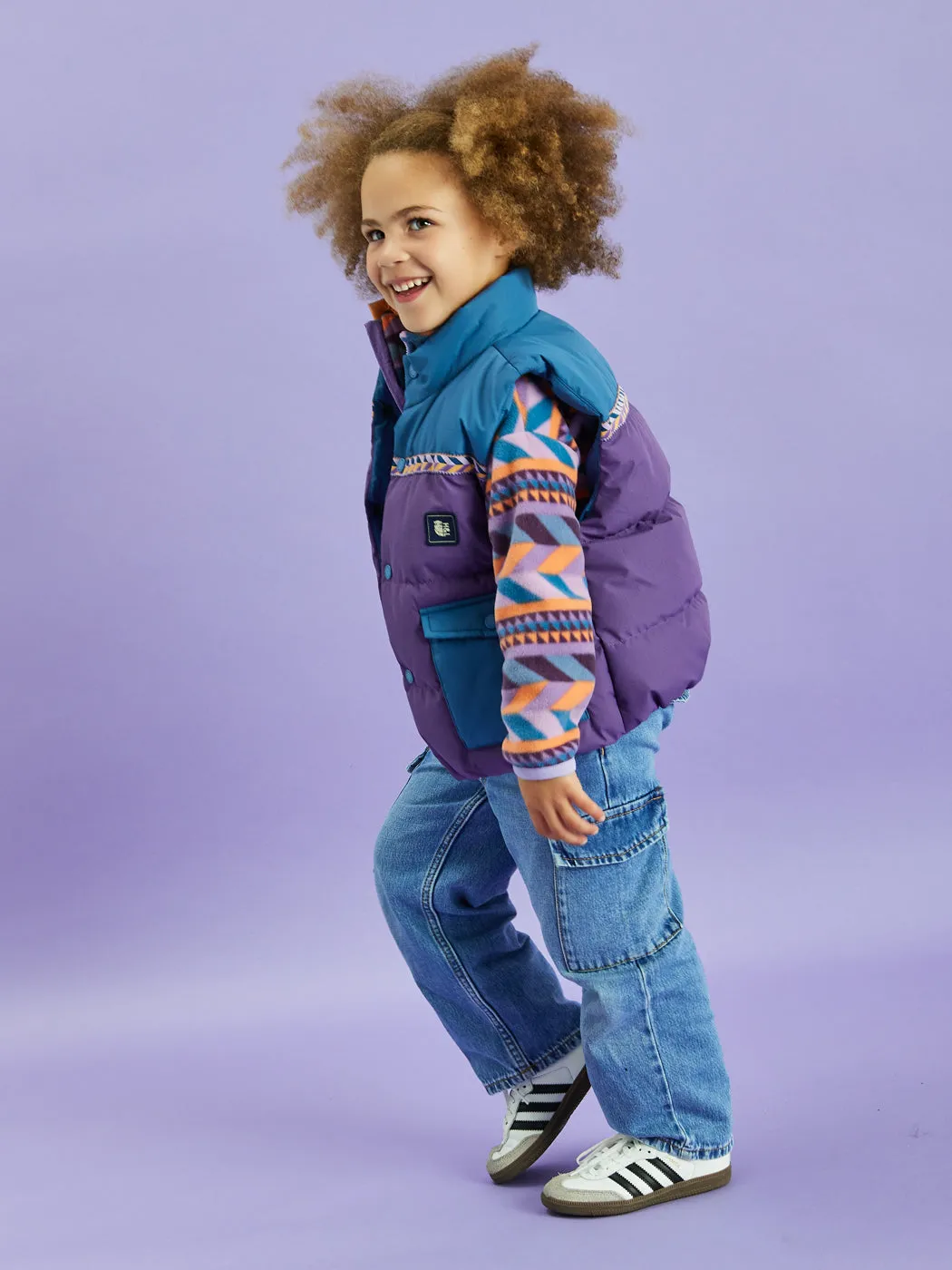 Kids Echo Puffer Gilet Ski Use Multi Pocket Design