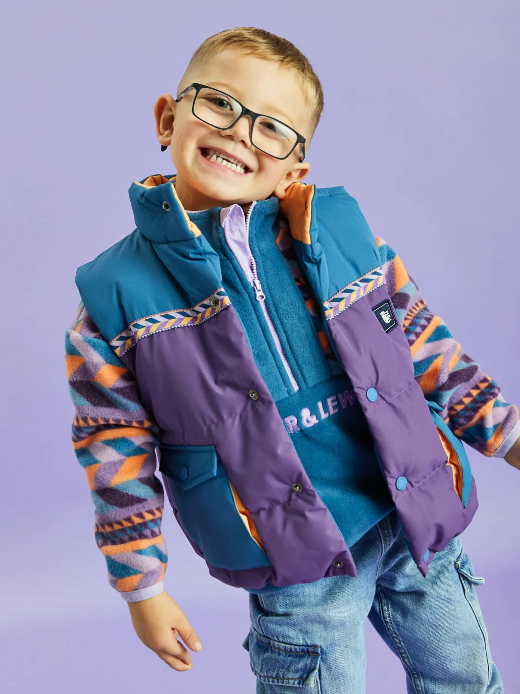Heat Trapping Layer Kids Echo Puffer Gilet