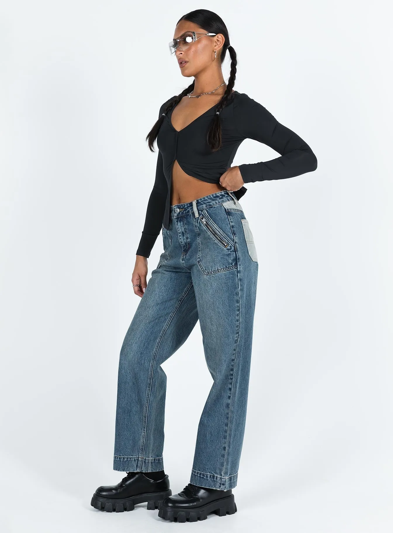 Organic Cotton Nataly Jeans Dark Wash Denim