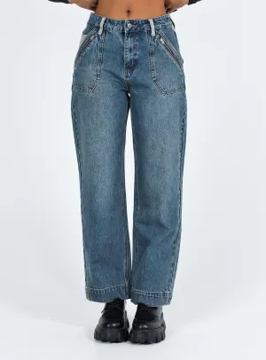 Nataly Jeans Dark Wash Denim Natural Fit Versatile Comfort