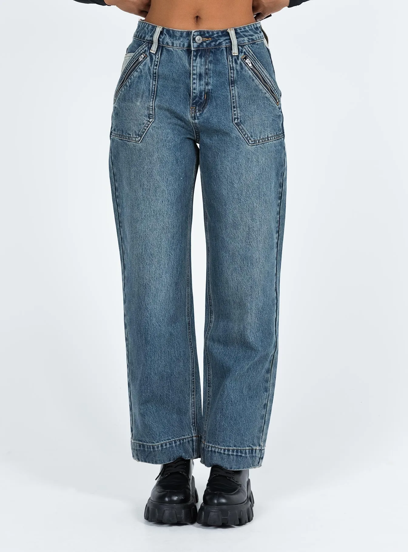 Nataly Jeans Dark Wash Denim Natural Fit Versatile Comfort