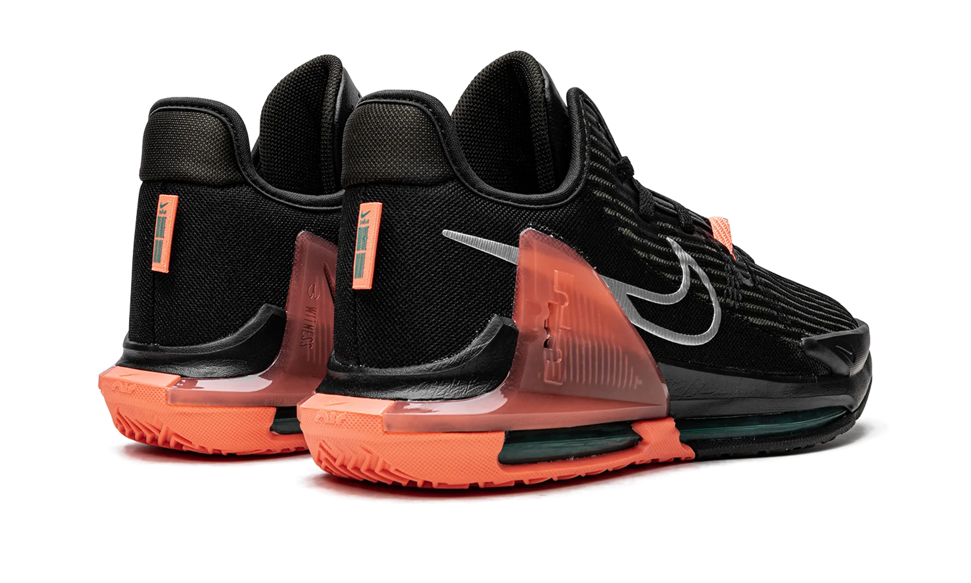 Zero-gravity foam running in a fitness center shoes LeBron Witness VI "Black / Crimson Pulse"