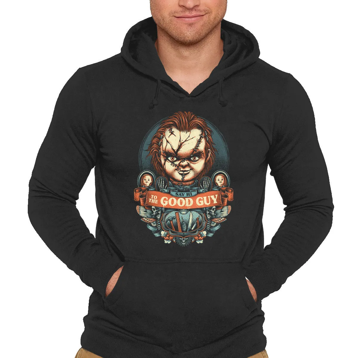 Say Hi To The Good Guy Effortless Hoodie adults'