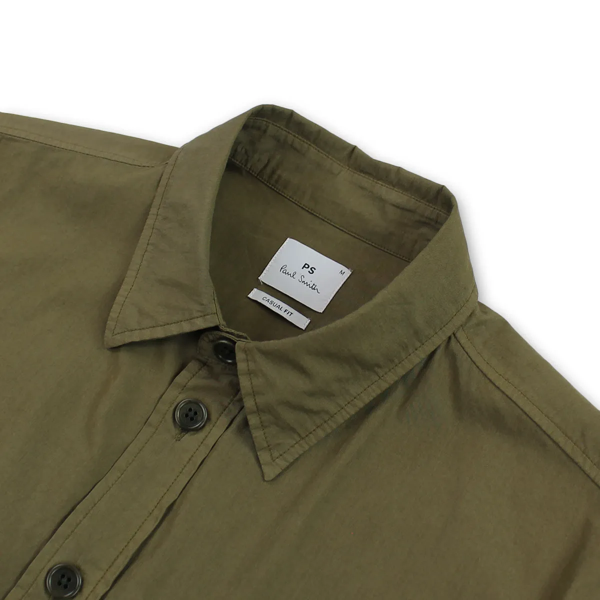 PS Paul Smith - Patch Pocket Shirt in Khaki NoSideSeam Minimalist Style
